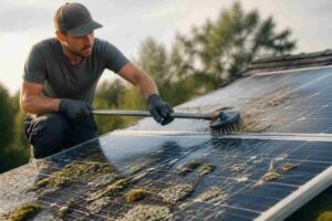 Ertragsbremse auf dem Dach: Wie Sie Flechten und Moos von Solarmodulen fachgerecht entfernen